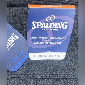 Spalding Plus Performance High Waist Fit 4 Way Stretch Women’s Sz 1X Leggings